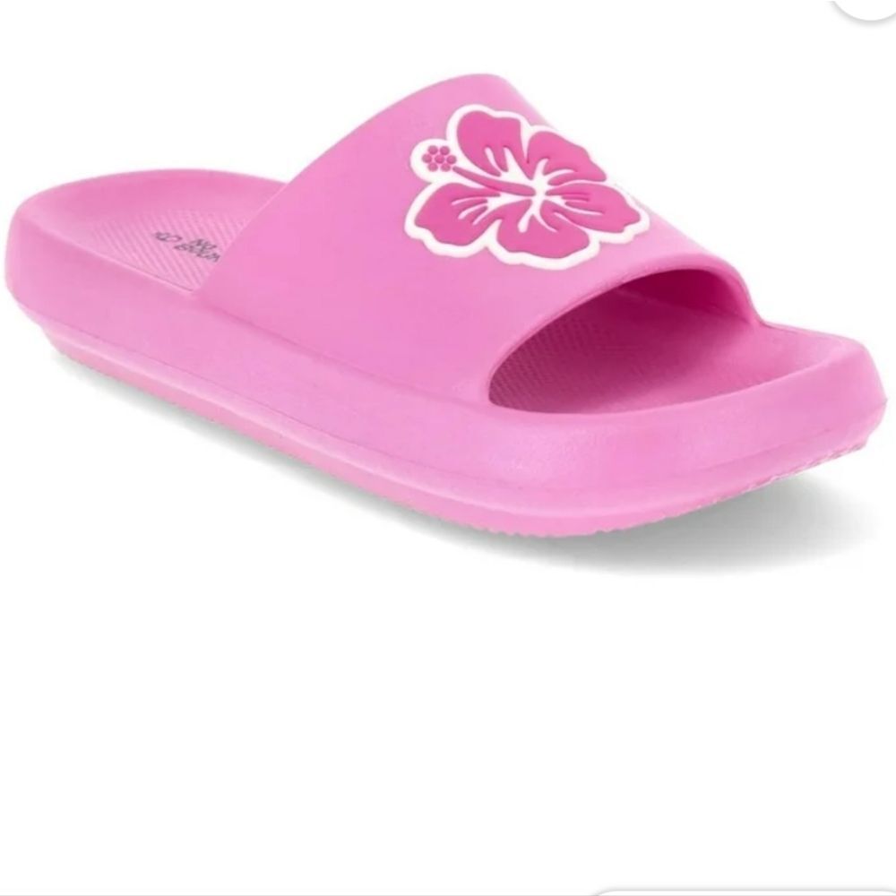 BRAND NEW NO BOUNDARIES WOMEN's COMFORT FLORAL SLIDE SANDALS R3